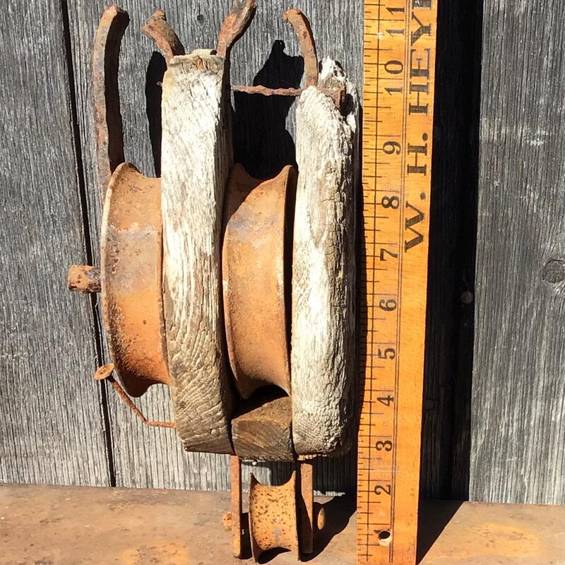Image showcasing Rustic Pulley - Etsy