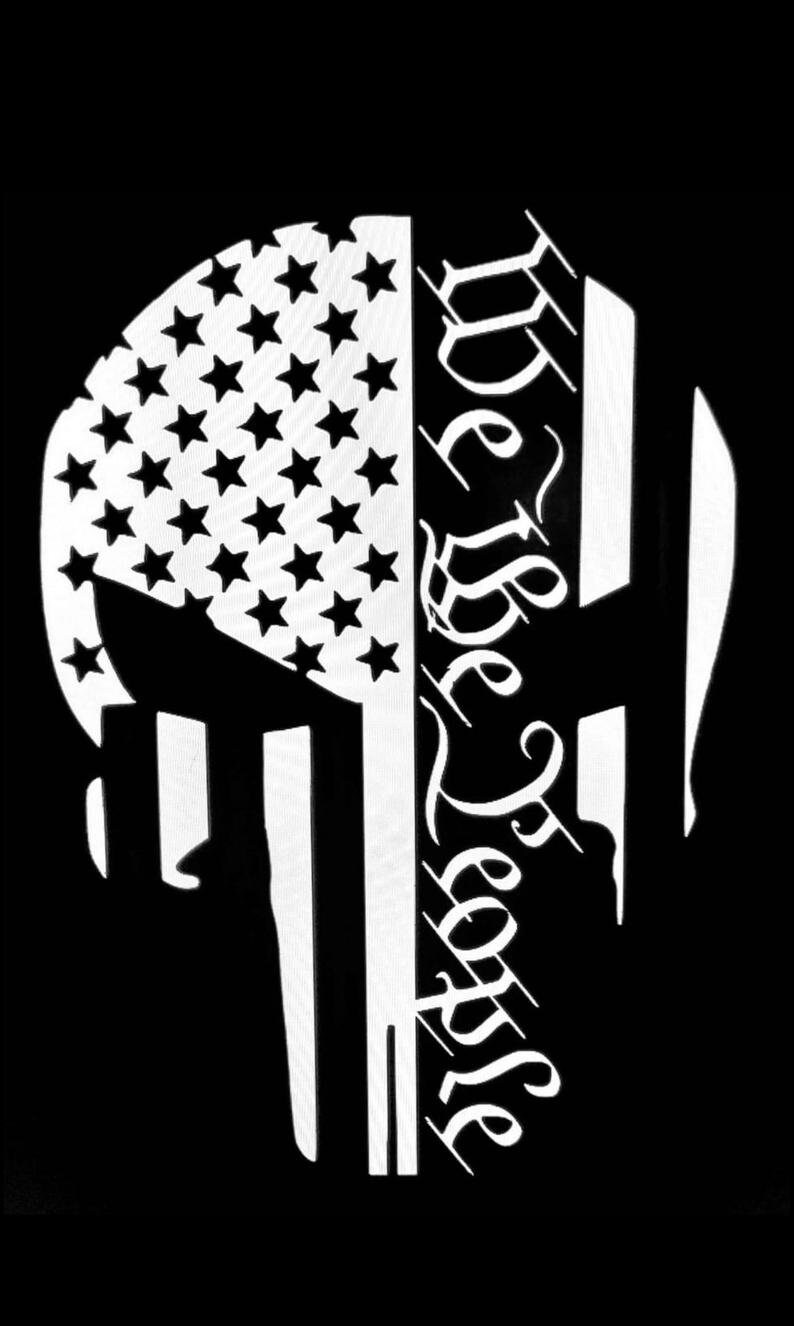 thumbnail interactive-video image 1 of Skull Worn American Flag Vinyl Decal – Glossy, Multicolor – 3-Year Warranty 1 of 5