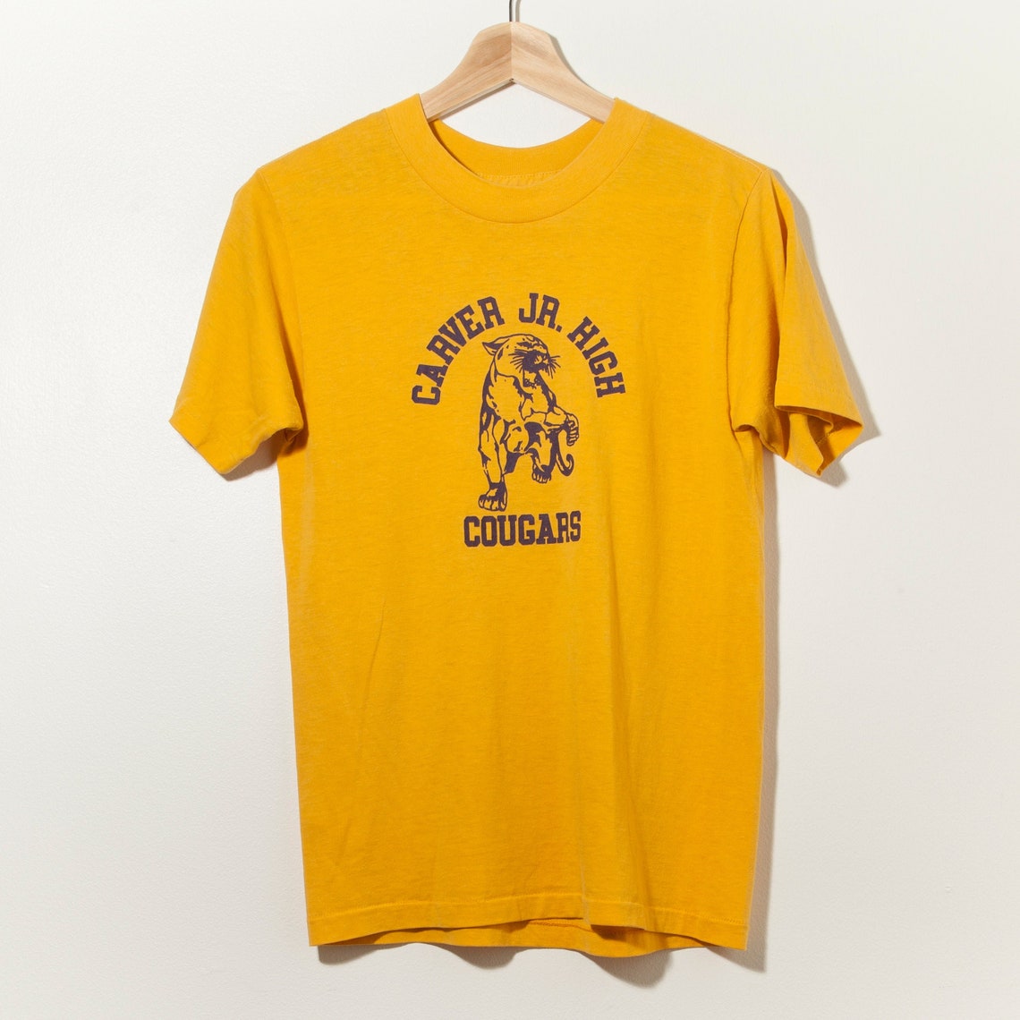 80s Vintage Single Stitch Carver Jr High Cougars Graphic - Etsy