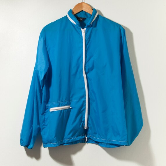 Vintage 1970s Windbreaker Mod Hipster Hippie Zipp… - image 1