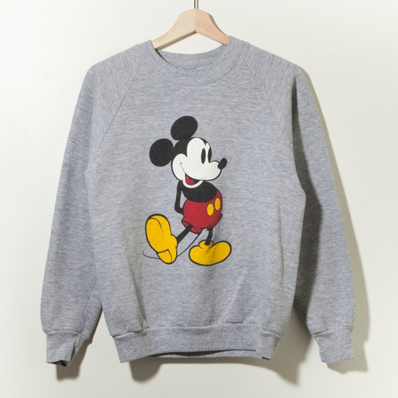 80s Vintage Mickey Mouse Walt Disney Raglan Crewneck … - Gem