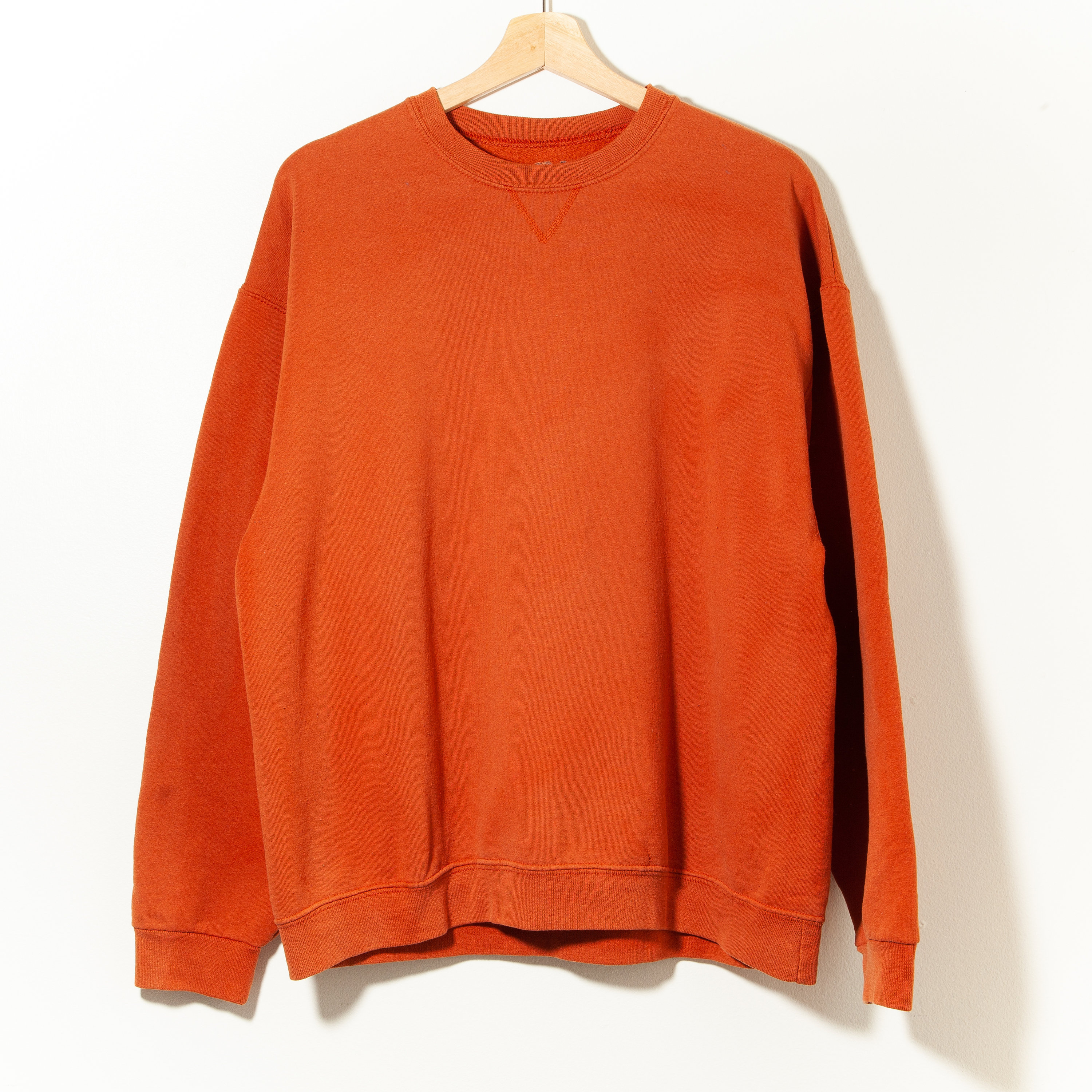 Vintage Y2K Distressed Sun Faded Crewneck Sweatshirt Burnt Orange Worn to Perfection Etsy
