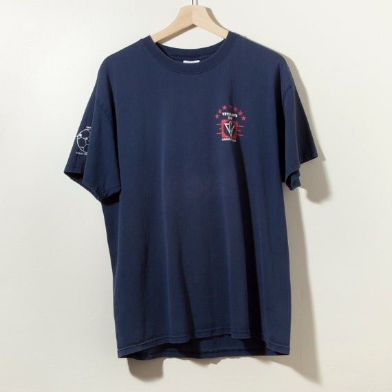 90s Vintage Veterans Cup Soccer T-Shirt Distresse… - image 1