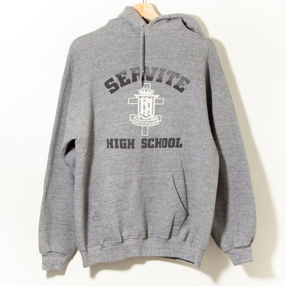 Vintage 1990s Spell Out Pullover Hoodie Sweatshir… - image 1