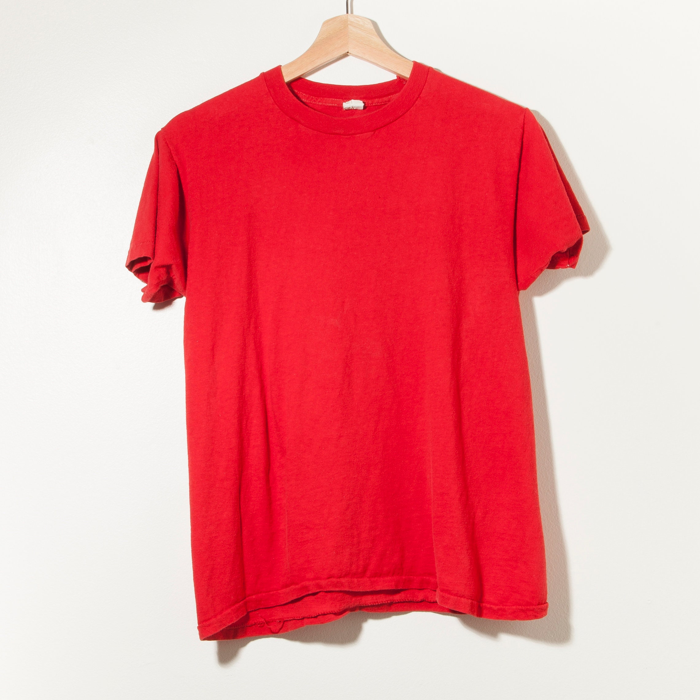 70s Vintage Blank Red T-shirt Single 