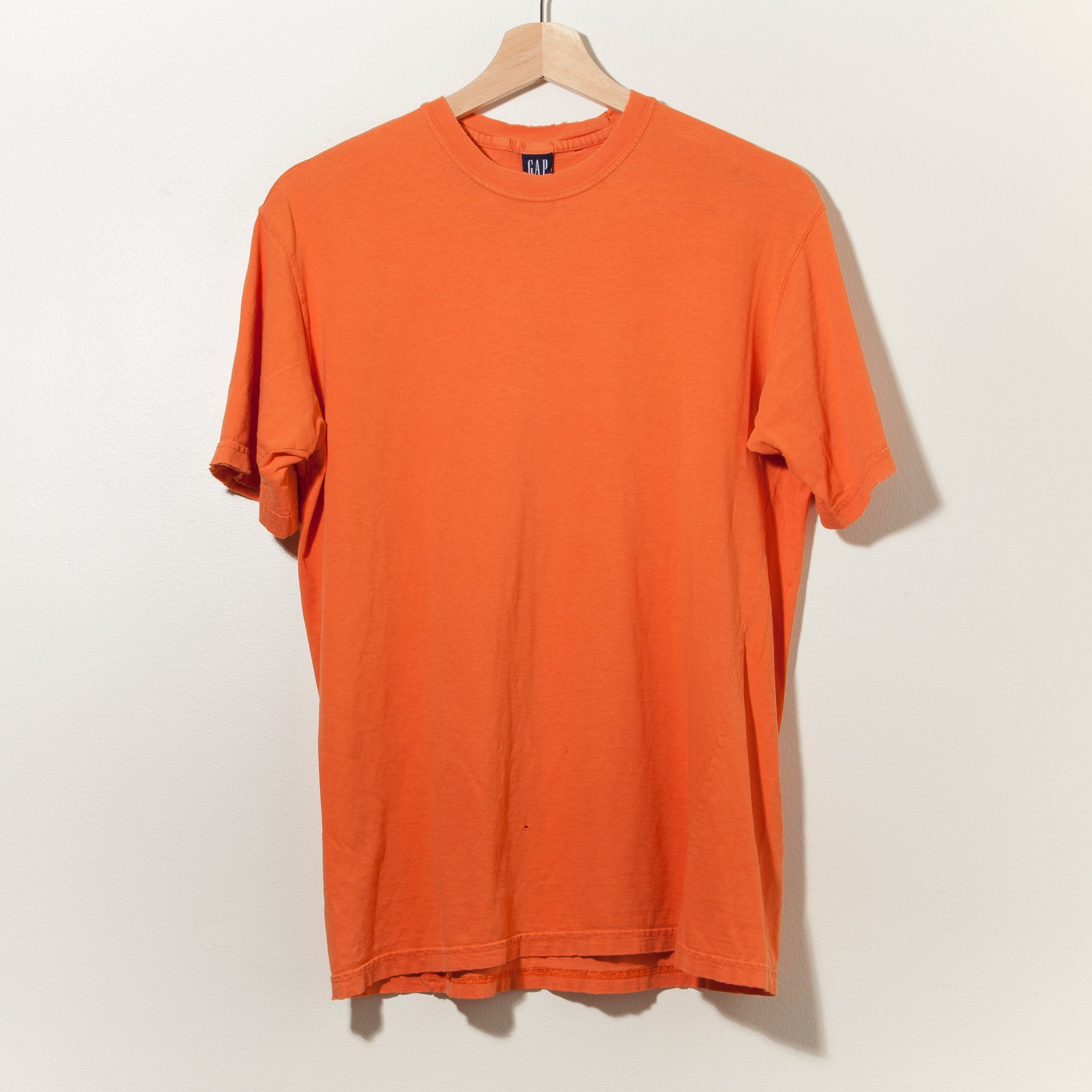 90s Vintage Distressed GAP Orange T-shirt Faded Tattered - Etsy