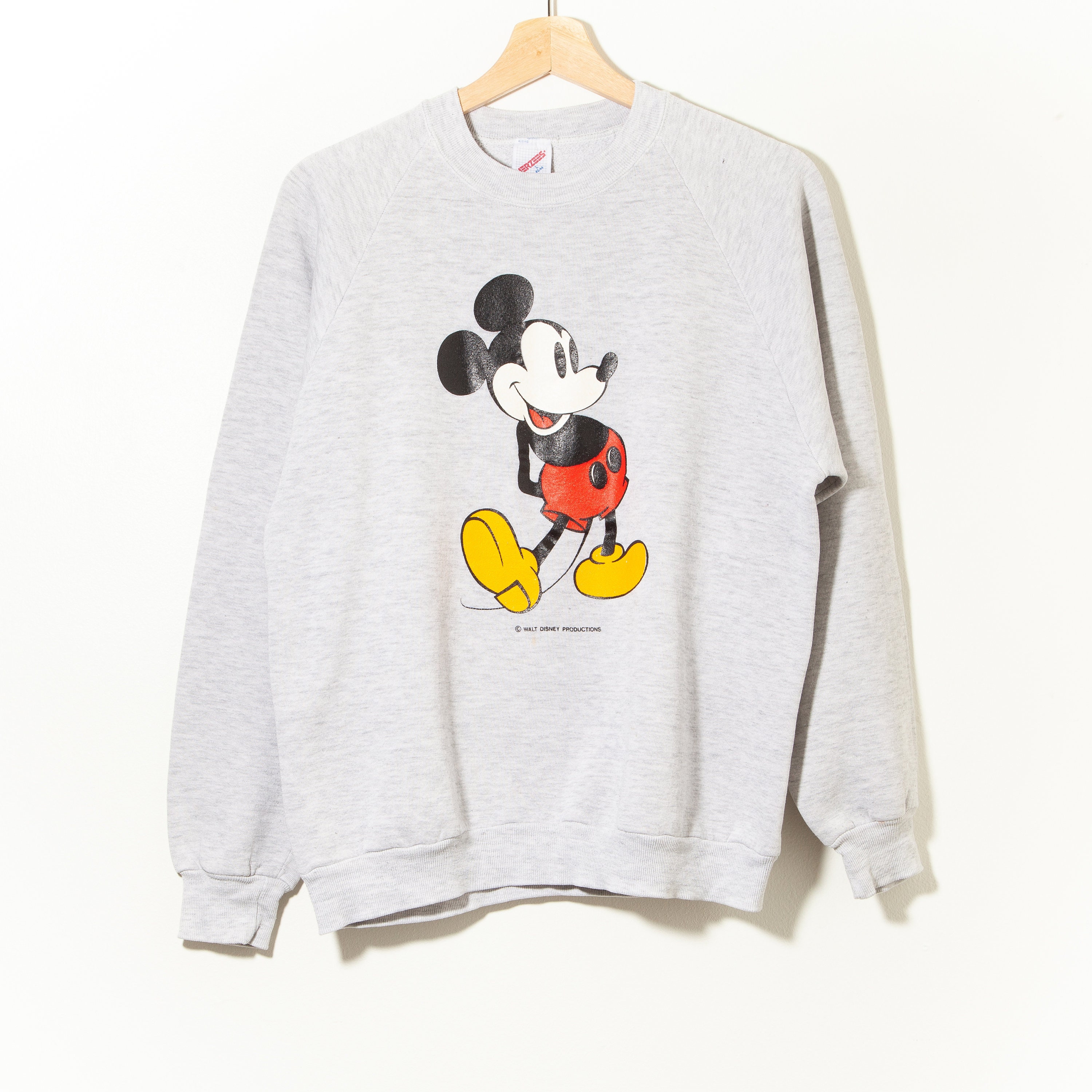 80s Vintage Mickey Mouse Raglan Crewneck Sweatshirt Made in | Etsy