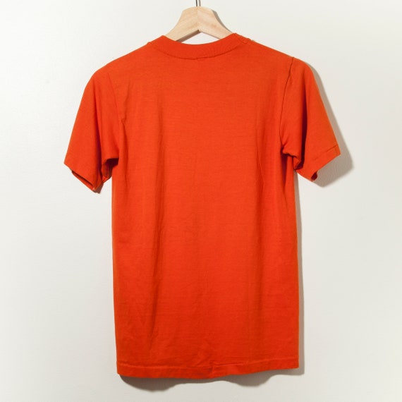 70s Vintage Single Stitch Blank T shirt Made in USA Burnt Orange Distressed Minimal 80s Retro Hanes Sears Levi s Work Wear RRL CGD Jc Penny Etsy Norway