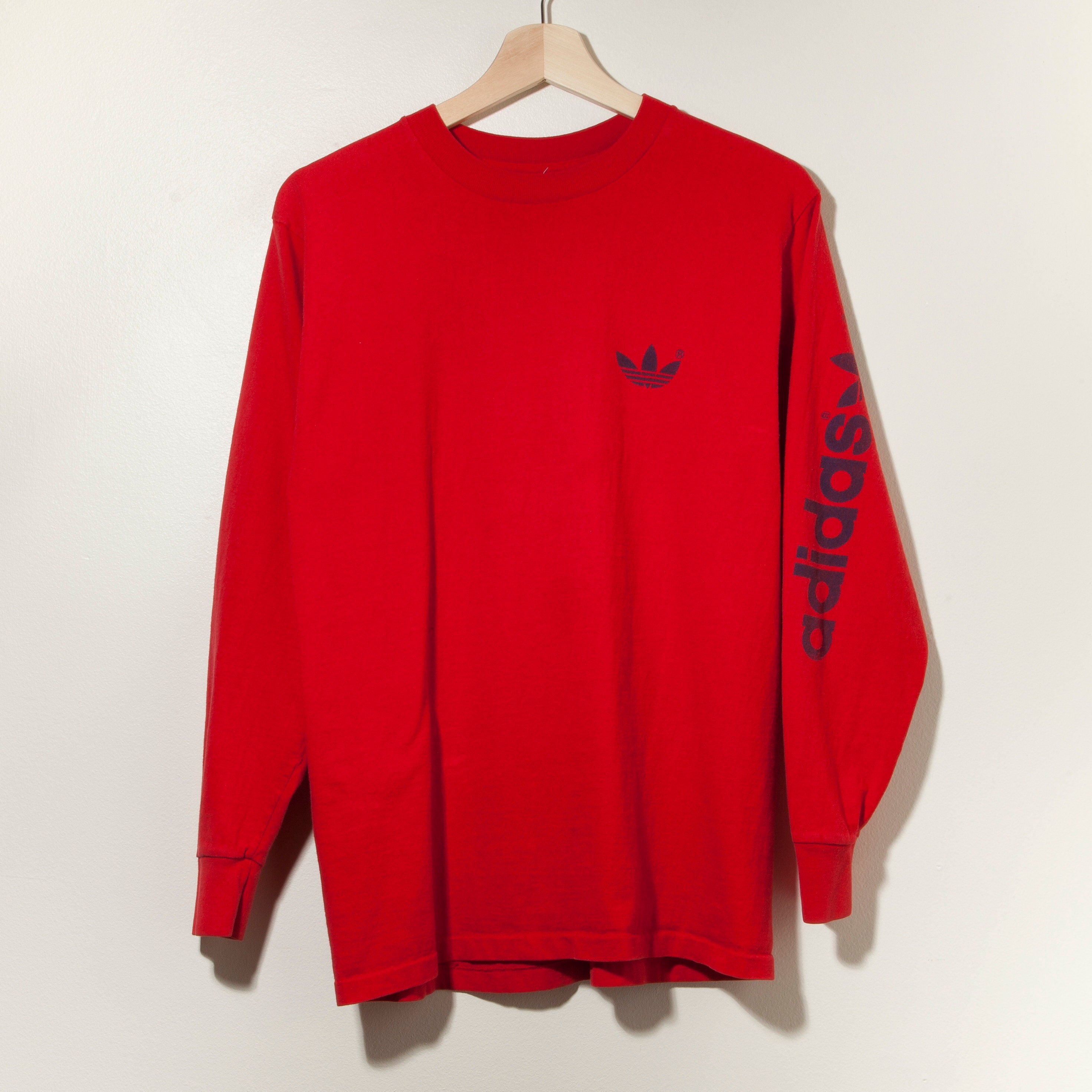 80s Vintage Adidas Single Stitch Long Sleeve T-shirt 3 Stripes - Etsy