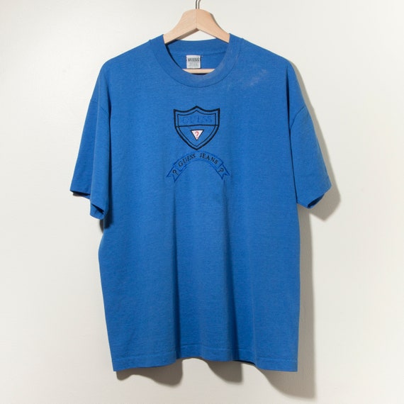 Royal blue cheap guess shirt