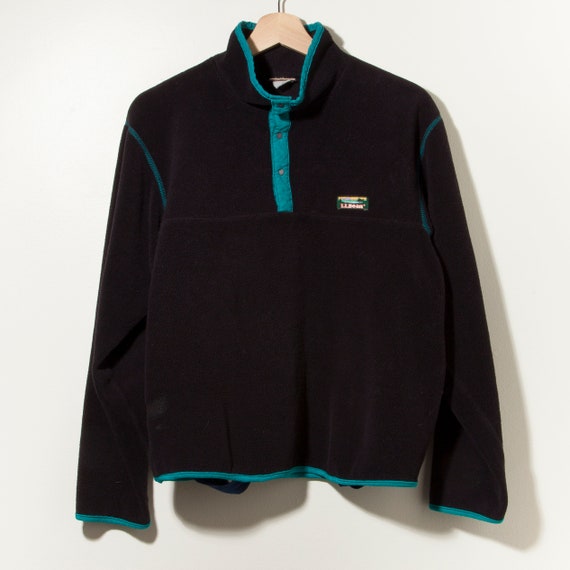 90s Vintage LL Bean Fleece 1/4 Button 