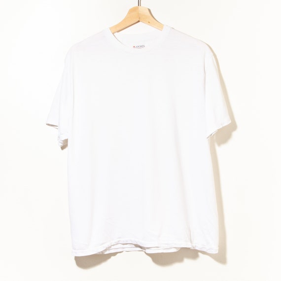 1990's Large Vintage Single Stitch Undershirt Whit