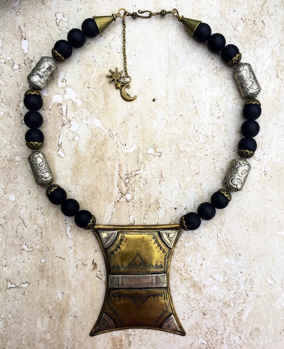 ☆アフリカ文化人類学者所蔵品☆トゥアレグ族シルバーネックレス☆富の