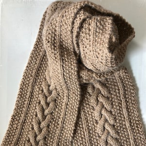 PDF Cabled Scarf Knitting Pattern