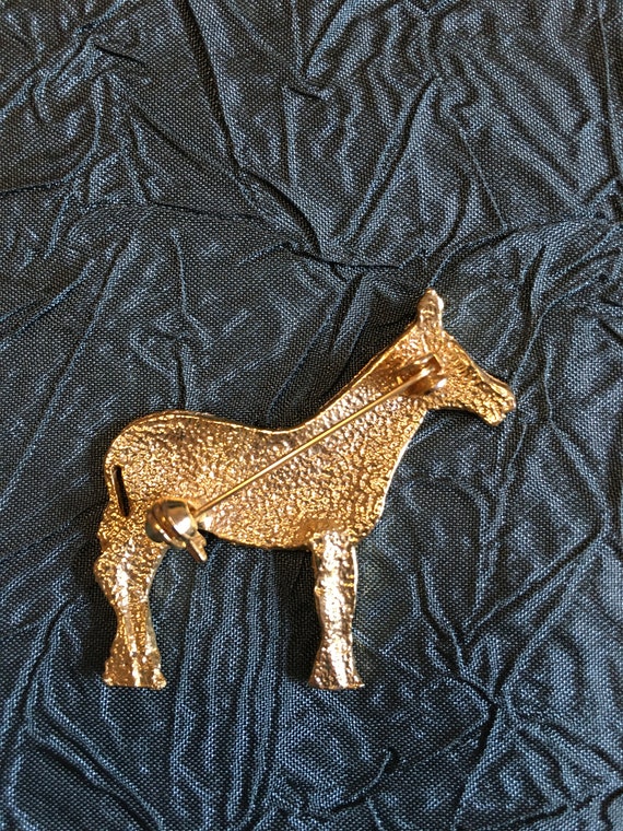 Enamel Zebra Brooch - image 2