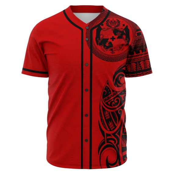 baseball jersey red and black