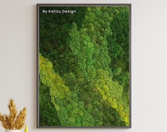 Botanical moss art, Personalized & Custom nature wall decor, Modern moss art, Unique nature-inspired artwork, wall sculpture, Moss Art Gift