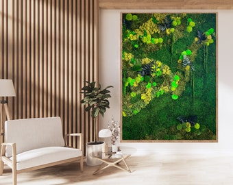 Moss Wall Art, Natural wall decor, Preserved moss, Eco-friendly decor, Framed moss Nature at home, Botanical Green wall, artwork Botanical