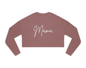 Kurz geschnittenes Mama-Sweatshirt für Damen