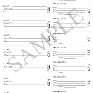 Verlosung Event Tickets Herunterladbares und druckbares Dokument PDF JPG
