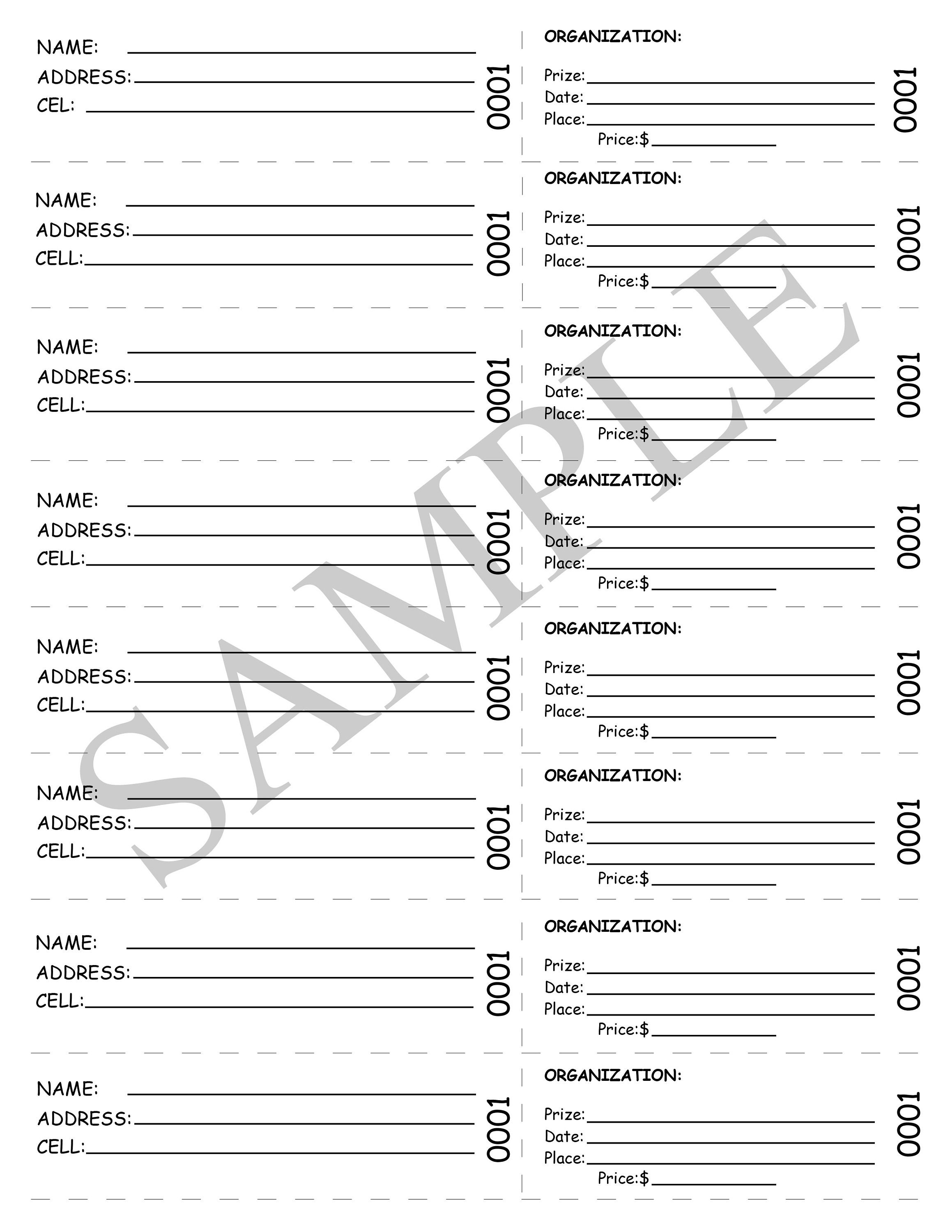 Loterij-evenementtickets Downloadbaar en afdrukbaar document PDF JPG