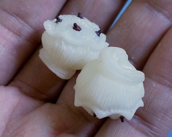 Natural Bodhi Root Lotus Bead: DIY Jewelry Charm (19x22mm)