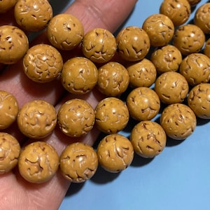 Full Strand Natural Rudraksha Bodhi Seed Round Beads 9 mm 10 mm,Round Beads,Pipal Tree Seed Beads,Wood Beads,Buddhism Beads, DIY Accessories