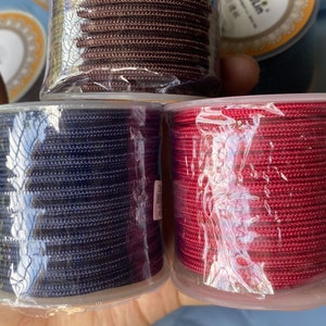 4 mm-5 Metres Non-Strech DIY Jewelry Beading String 28 Colors,Thick Nylon Cords,Round Thread Cord,Beading Wrap,For Bracelet & Necklace
