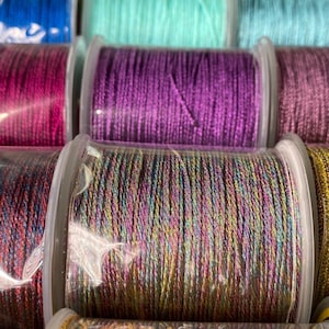 0.9-1.0 mm-Metallic Twisted Cord Non-Stretch 27 Colors,DIY Jewelry String,Glitter Cord,Beading Wrap,Metallic Passing Cord,For Handcrafts