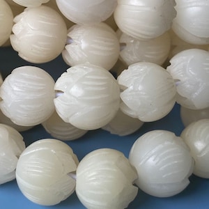 Natural White Bodhi Craved Two Layers Lotus Beads 12-13 mm,Natural Bodhi Beads,Buddhism Beads,DIY Jewelry Making Beads,Buddha Necklace