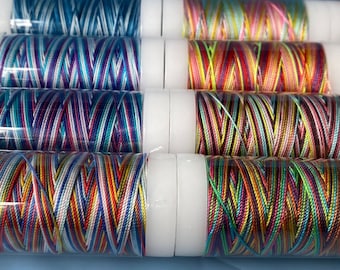 0,2/0,4/0,8 mm - Couleurs dégradées Bijoux à bricoler soi-même Cordes de perles torsadées Non extensibles, Cordons colorés, Cordons de fil, Enveloppement de perles, Pour le bricolage