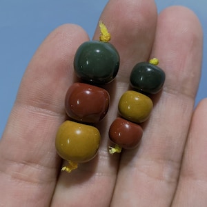 Alax Agate Barrel Beads Set: Natural Gemstone Spacer Beads (9x7, 11x10 mm)