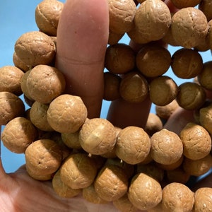 Full Strand Natural Rudraksha Bodhi Seed Round Beads 13-14 mm,Round Beads,Pipal Tree Seed Beads,Wood Beads,Buddhism Beads, DIY Accessories