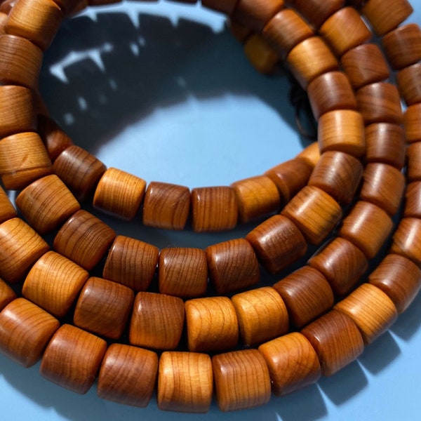 Natural Wood Barrel Beads 8 mm 12 mm 15 mm,Wood Spacer Beads,Mala Bracelet,Buddhism Beads,DIY Jewelry,Mala Beads,Prayer Beads