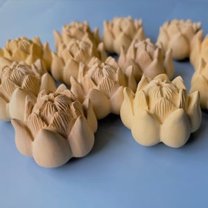 Naturalwood Carved Lotus Beads 15-45 mm,Carved Beads,Wood Spacer Beads,Flower Beads,DIY Accessories,DIY Jewelry Making
