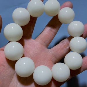 Natural White Bodhi Root Carved Round Beads 18 mm -25 mm Bracelet,Mala Making Beads,Spacer Beads,Mala Bracelet,Buddhism Jewelry