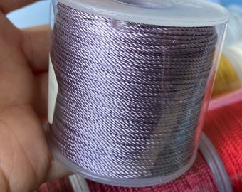 1.0mm Nylon Braided Cord: Colorful Knot String, Beading Wrap (85 Metres)