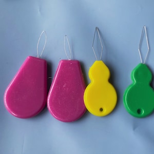 Candy Color Embroidery Needle Threader 40 mm,Thread Insertion Tool, Accessories,Beads Threader,Cord Pulling Needle,Beading and Macrame Tool