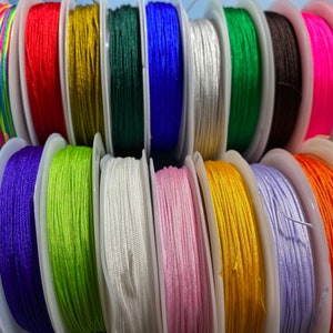 0.4 mm-10 Metres DIY Jewelry Beading String 24 Colors,Chinese Knot Cords,Nylon Cords,Round Thread Cords,Beading Wrap,For Bracelet & Necklace