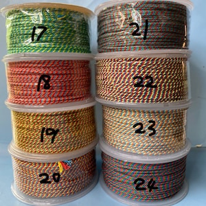 1,0/1,2/1,5 mm-30 mètres de cordons en coton pour bijoux à bricoler soi-même colorés 39 couleurs, ficelles de perles, ficelles colorées, cordons enfilés, emballage de perles, pour bijoux image 3