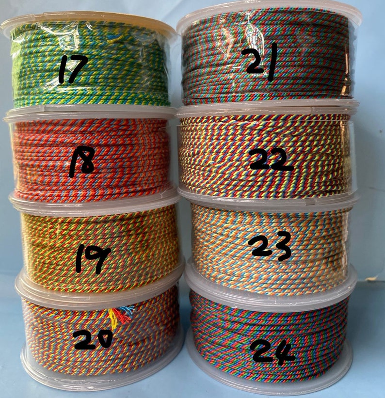 1.0/1.2/1.5 mm 30 Metri Cordoncini di cotone colorati per gioielli fai da te 39 colori, cordoncini di perline, cordoncini colorati, cordoncini di filo, avvolgimento di perline, per gioielli immagine 3