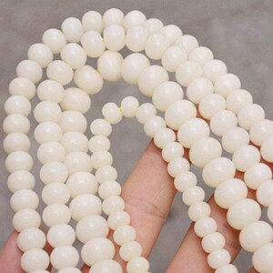 Bianco Bodhi Apple Beads 8/6 mm 9 x 7 mm 10, 8 mm 11, 8 mm 13, 10 mm 11, 9 mm, borlinei di Bodhi, perline sciolte Bodhi, perline buddismo, gioielli fai da te immagine 6