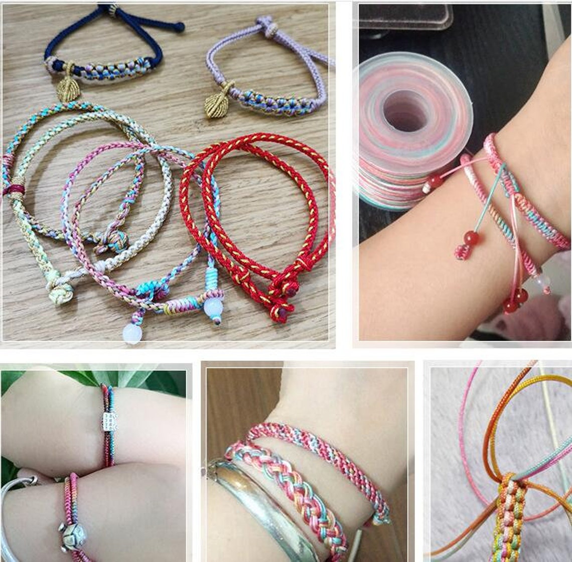 0.7 mm120 Metres Gradient Colors DIY Jewelry Beading String Etsy