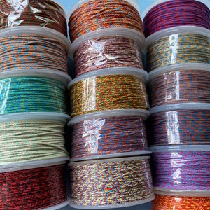 1,0/1,2/1,5 mm-30 mètres de cordons en coton pour bijoux à bricoler soi-même colorés 39 couleurs, ficelles de perles, ficelles colorées, cordons enfilés, emballage de perles, pour bijoux image 8