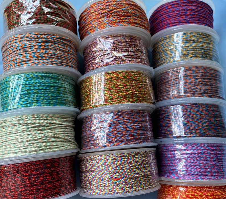 1,0/1,2/1,5 mm-30 mètres de cordons en coton pour bijoux à bricoler soi-même colorés 39 couleurs, ficelles de perles, ficelles colorées, cordons enfilés, emballage de perles, pour bijoux image 8