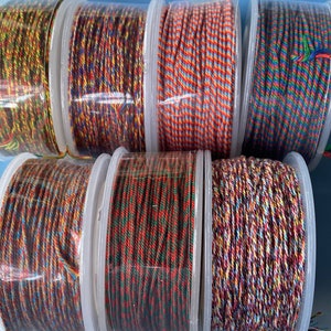 1.0/1.2/1.5 mm 30 Metri Cordoncini di cotone colorati per gioielli fai da te 39 colori, cordoncini di perline, cordoncini colorati, cordoncini di filo, avvolgimento di perline, per gioielli immagine 5