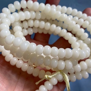 Bianco Bodhi Apple Beads 8/6 mm 9 x 7 mm 10, 8 mm 11, 8 mm 13, 10 mm 11, 9 mm, borlinei di Bodhi, perline sciolte Bodhi, perline buddismo, gioielli fai da te immagine 3