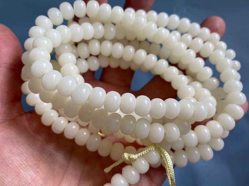 Bianco Bodhi Apple Beads 8/6 mm 9 x 7 mm 10, 8 mm 11, 8 mm 13, 10 mm 11, 9 mm, borlinei di Bodhi, perline sciolte Bodhi, perline buddismo, gioielli fai da te immagine 3