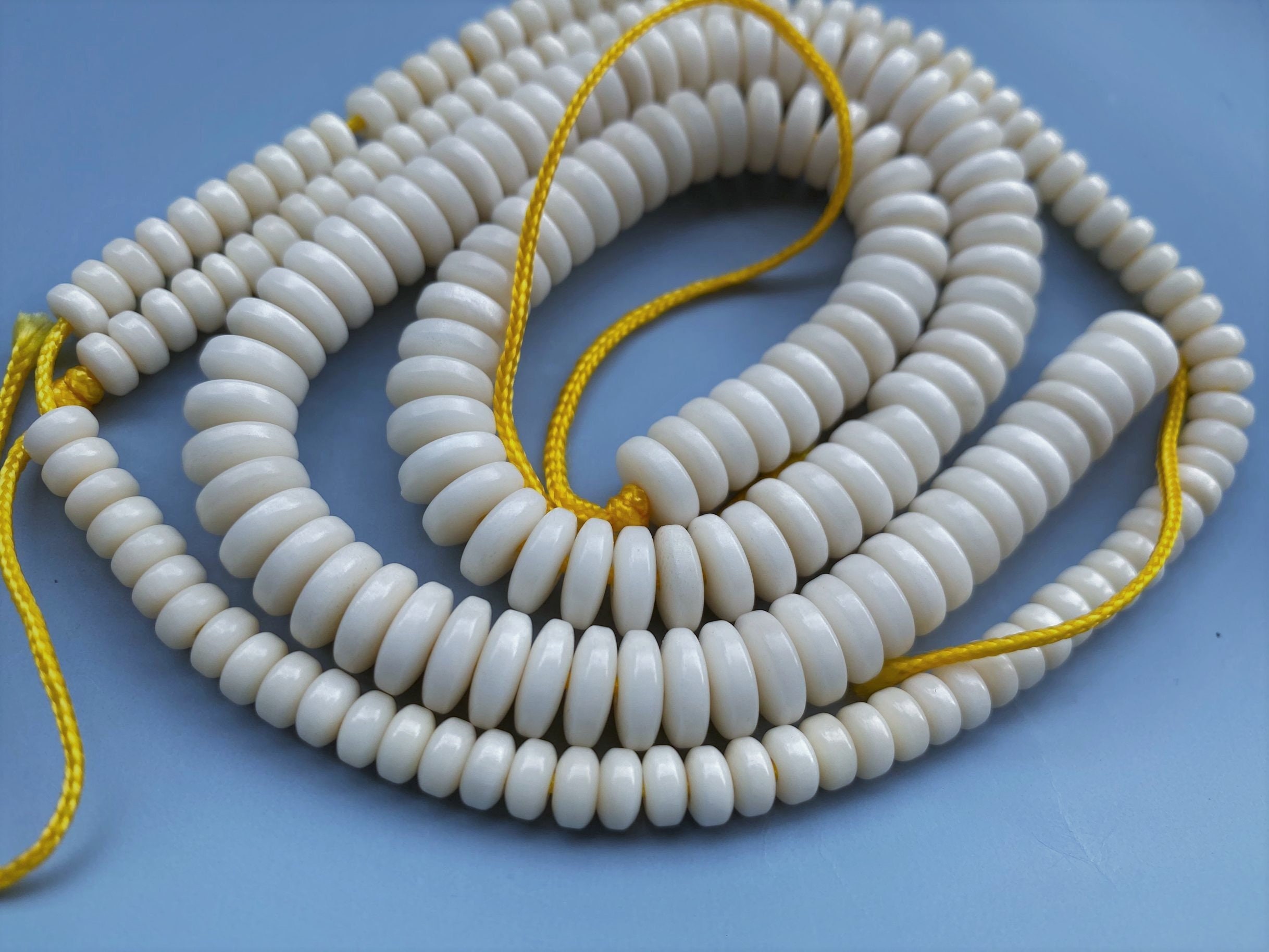 Full Strand 108 Pcs Tagua Nut Beads 53 Mmivory Nut Etsy