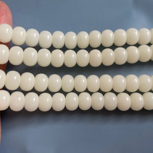 Bianco Bodhi Apple Beads 8/6 mm 9 x 7 mm 10, 8 mm 11, 8 mm 13, 10 mm 11, 9 mm, borlinei di Bodhi, perline sciolte Bodhi, perline buddismo, gioielli fai da te immagine 2